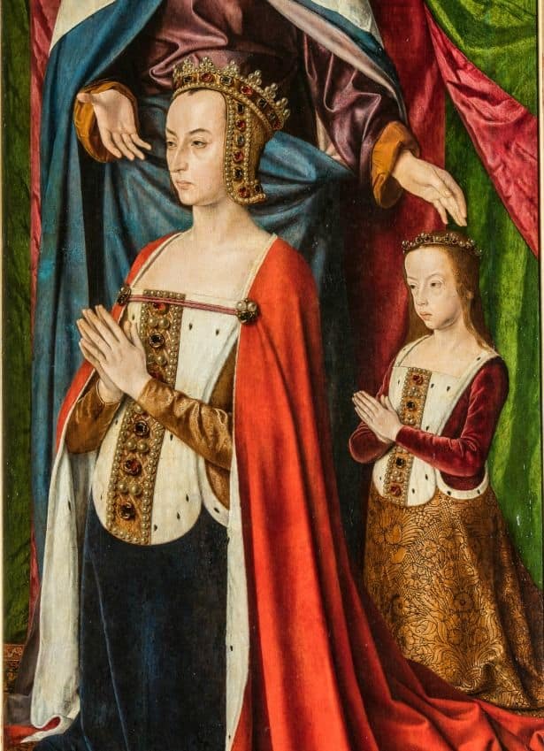 Anne de Beaujeu et sa fille Suzanne, représentée sur le triptyque du 