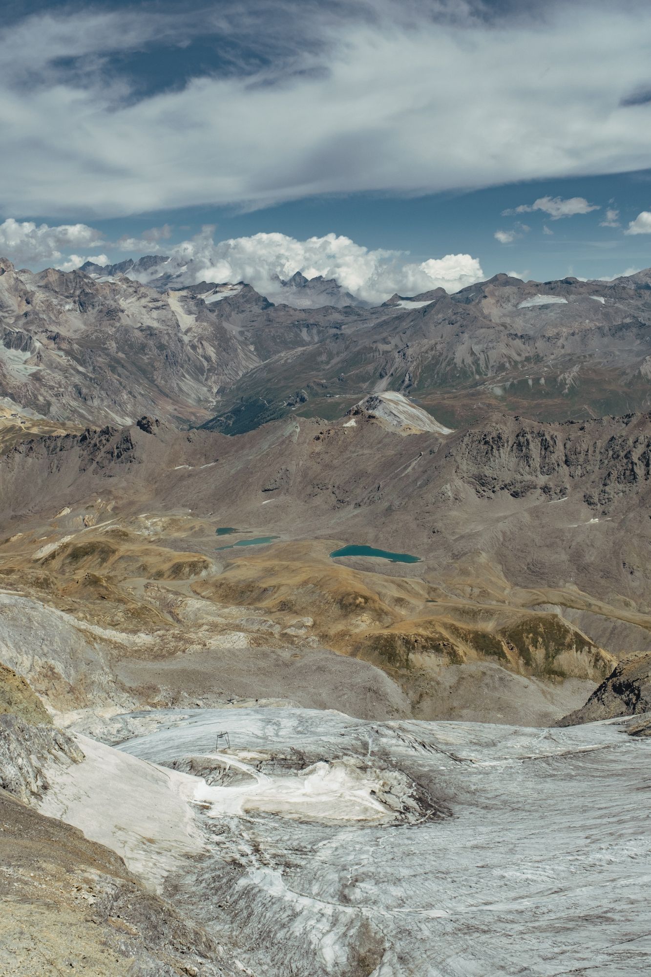 Vue depuis le Glacier de la Grande Motte, plus haut sommet de la Vanoise et de la Savoie