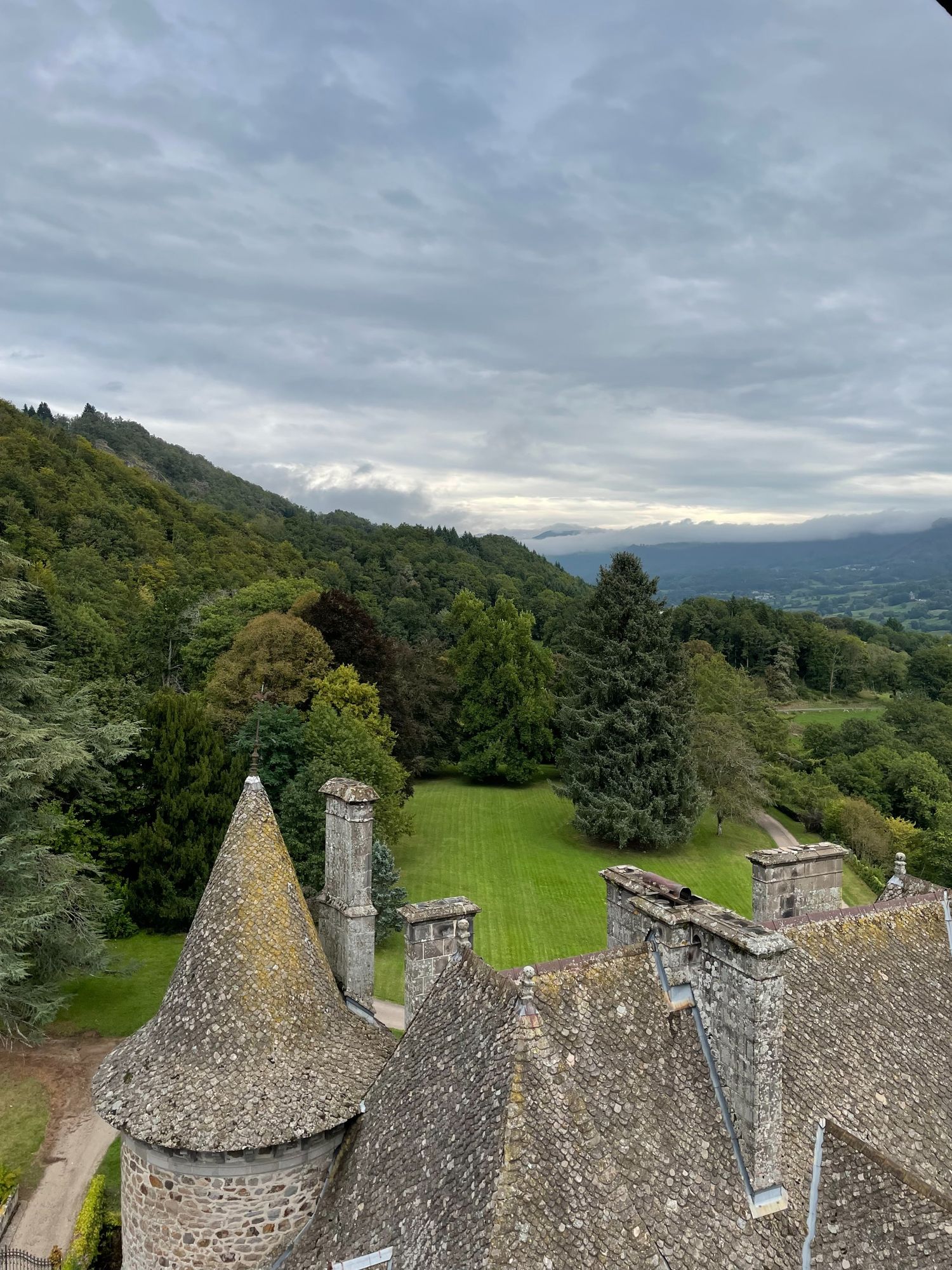 Vue du donjon du château de Pesteils