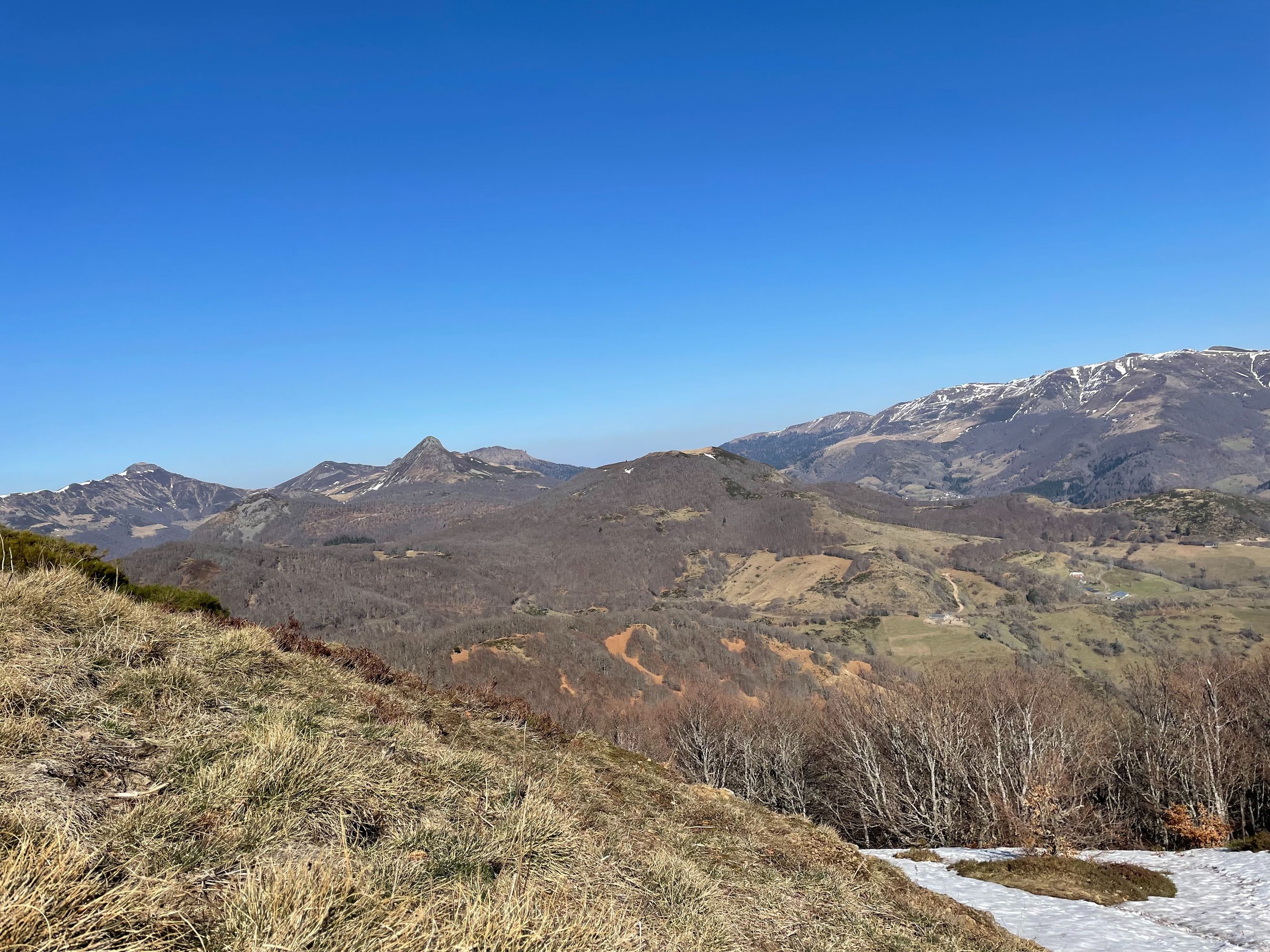 Depuis l'Élancèze vue sur le Puy Griou dans le Cantal