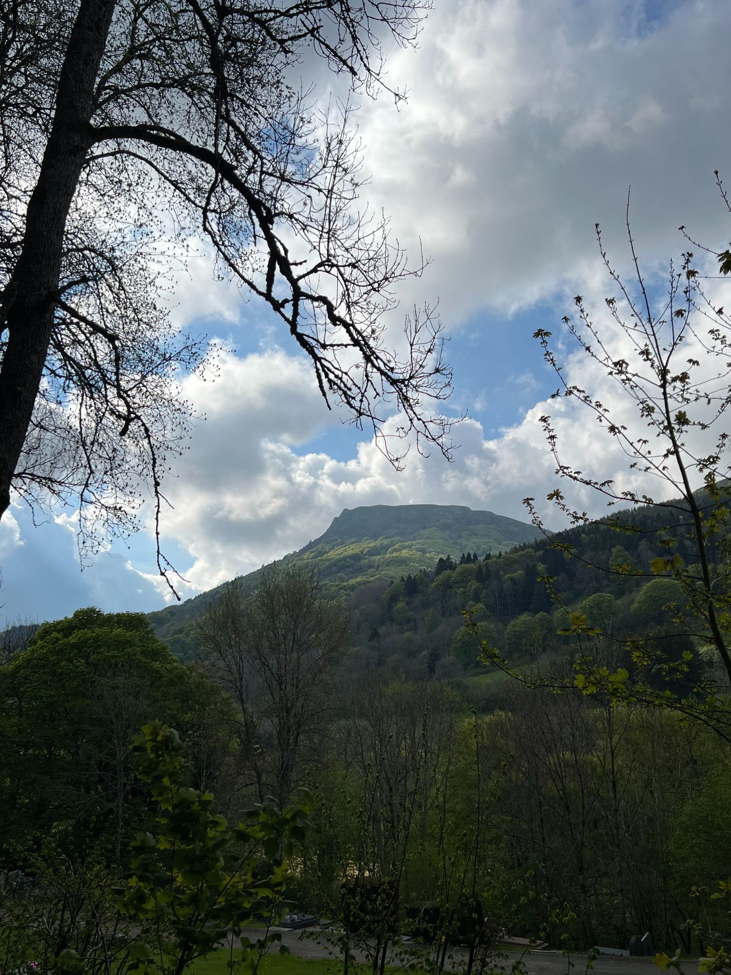 Vue sur le Puy Gros depuis le sentier