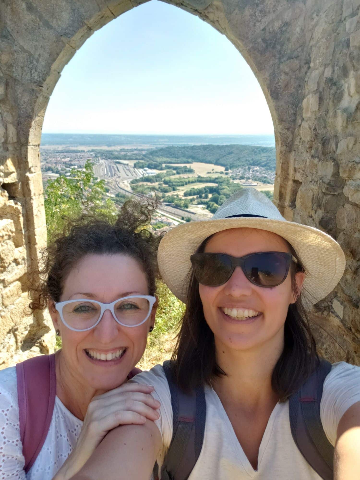 Vue panoramique au château de Saint Germain sur les hauteurs d'Ambérieu en Bugey dans l'Ain