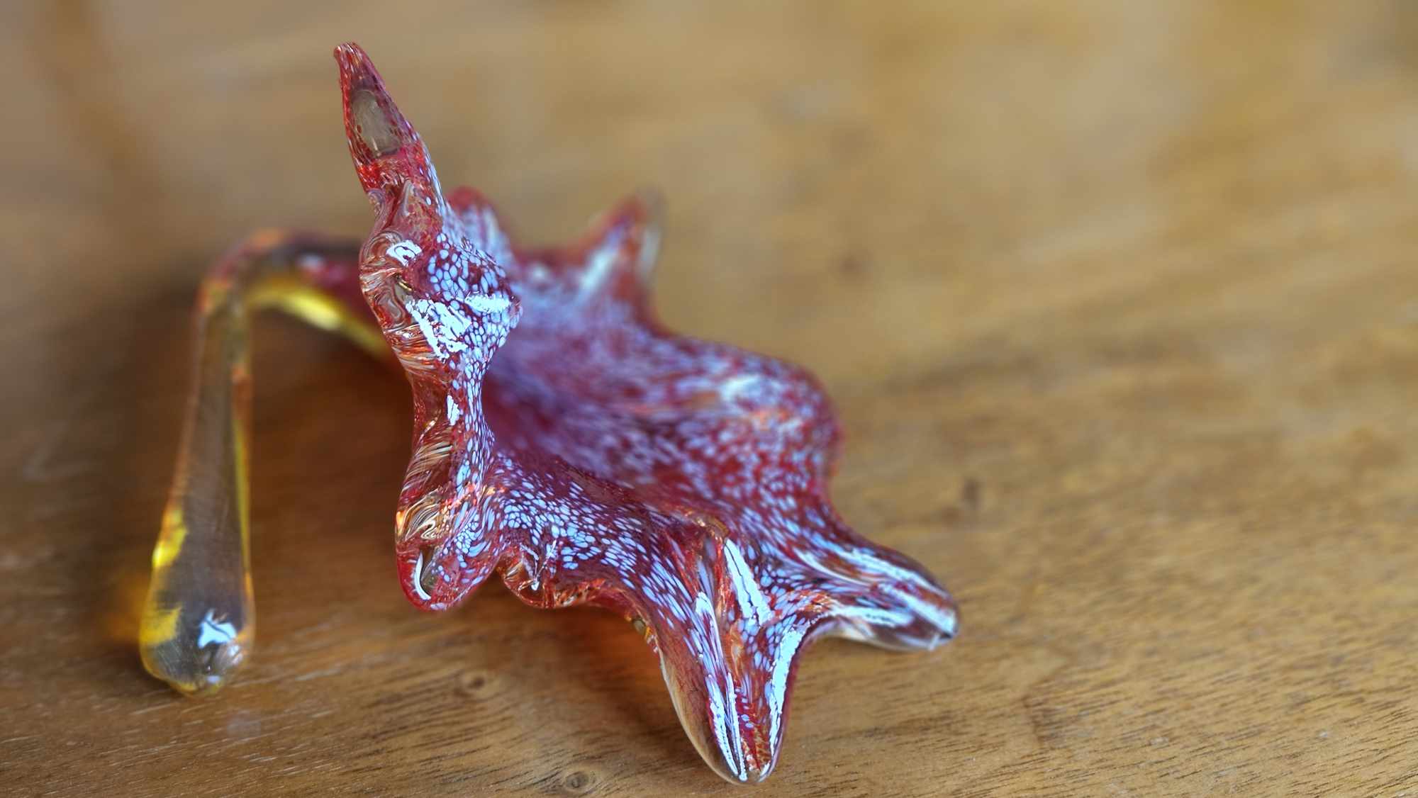 Ma fleur en verre réalisée à l'atelier de verre ANVI