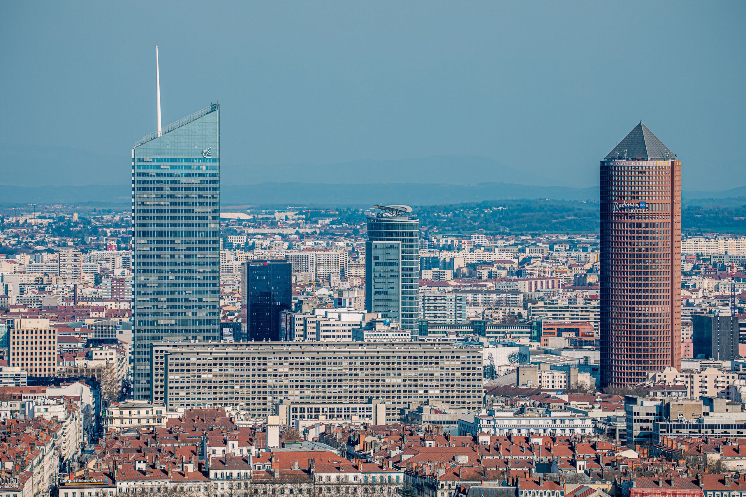 Ville de Lyon - panorama de la ville avec immeubles