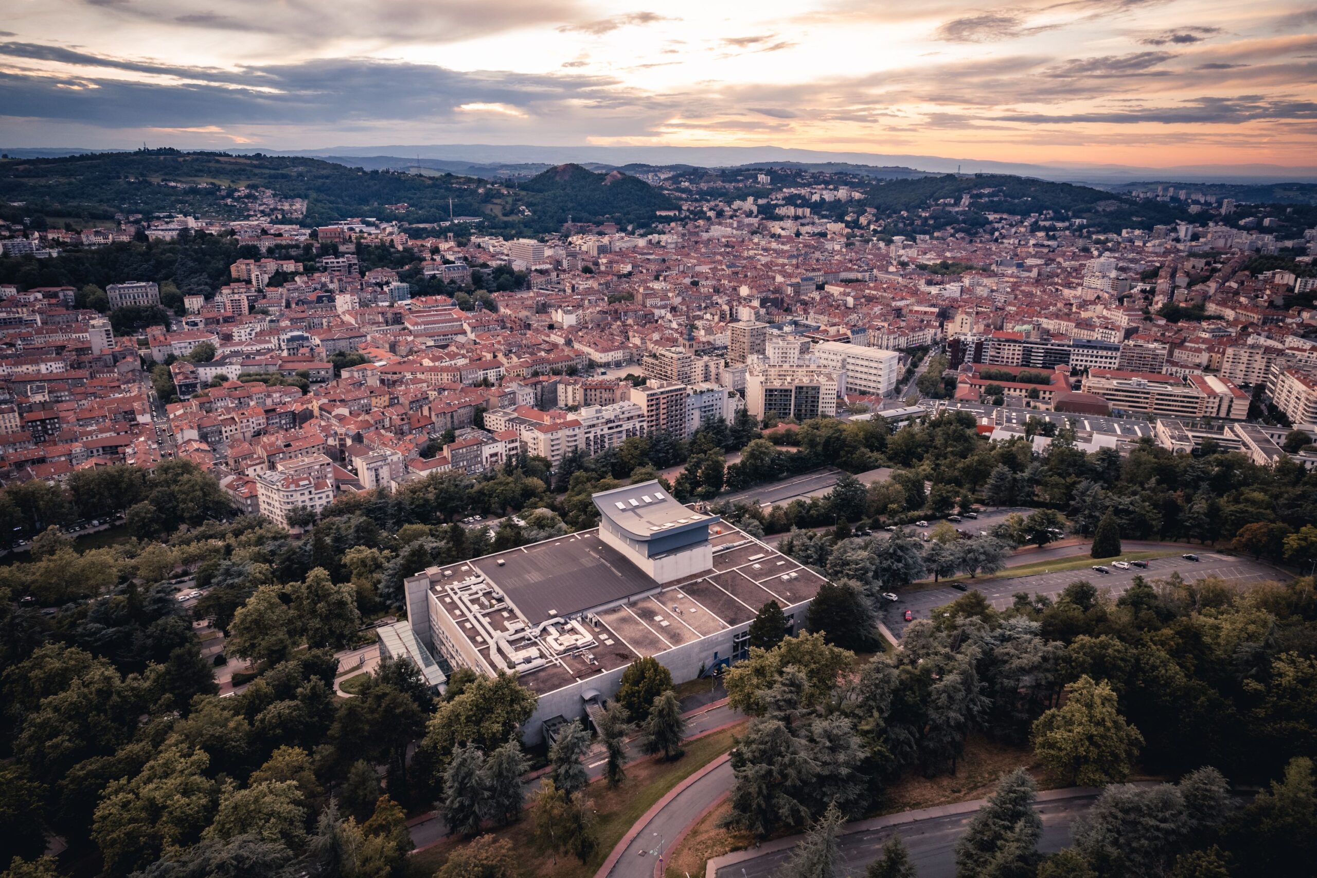 vue aérienne de saint-etienne
