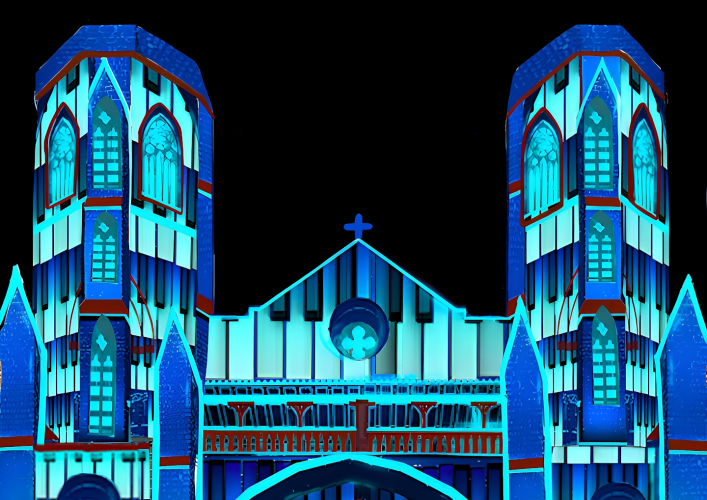 Projections à l'église des Carmes, au Puy-en-Velay