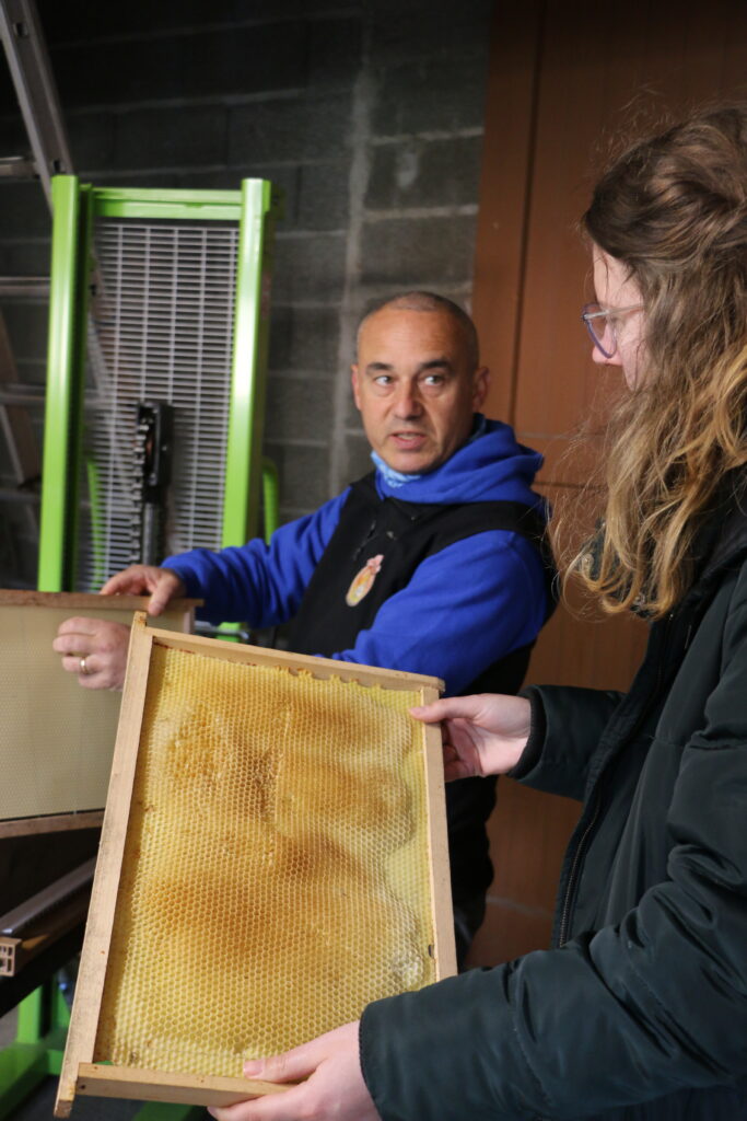 atelier avec producteur de miel à Fleurie en Beaujolais