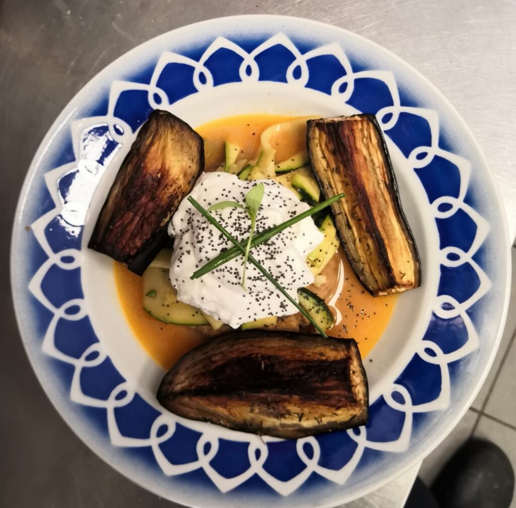 Un plat à base de courgettes à la Forge des Halles