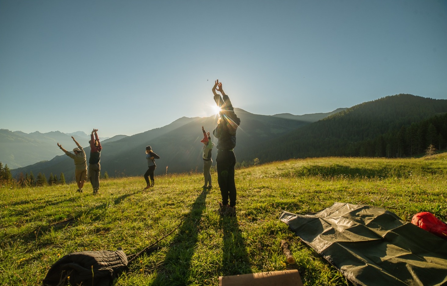 Cours de Yoga en milieu montagnard.