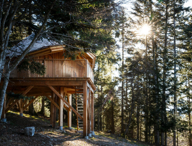 Cabane perchée "La Trafolle" dans le parc naturel régional de Chartreuse