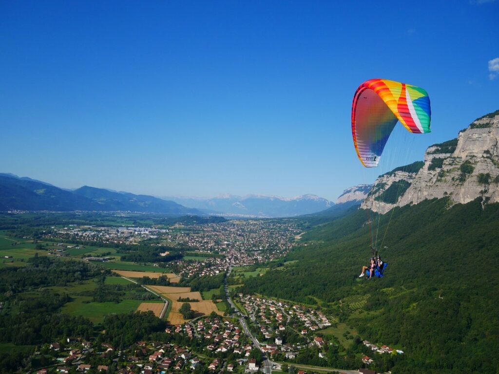Vol en parapente au dessus de la Vallée du Grésivaudan