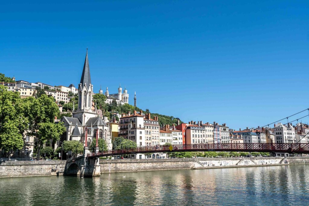 Passerelle Saint-Georges sur la Saône à Lyon