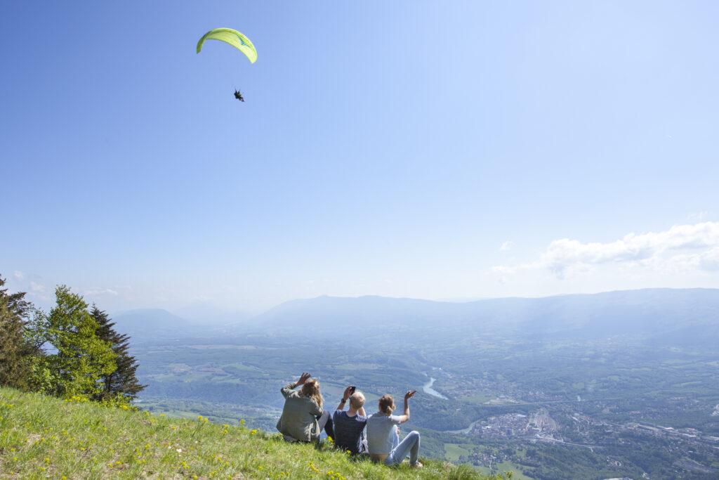 Vol en Parapente au dessus de Bellegarde sur Valserine, au départ du Sorgia, dans l'Ain